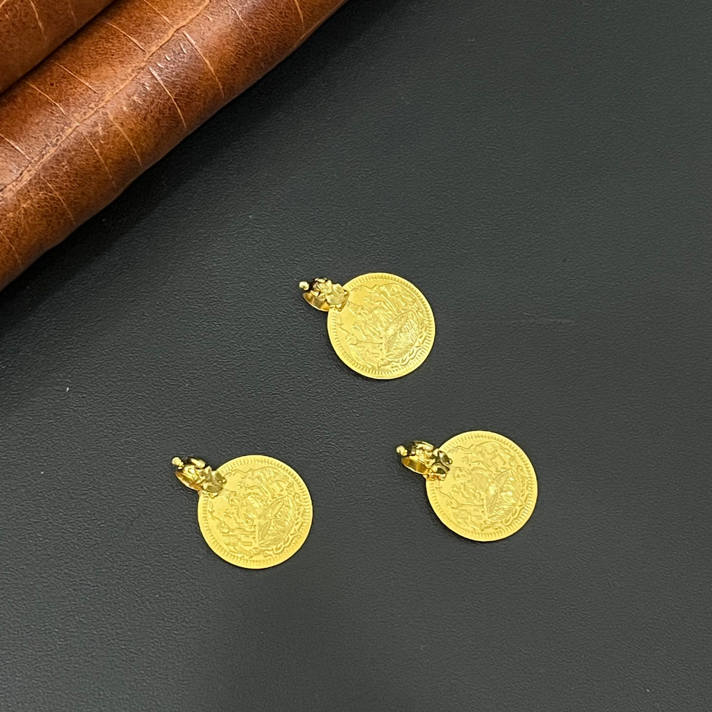 Silver Lakshmi Kasu Gold Finished