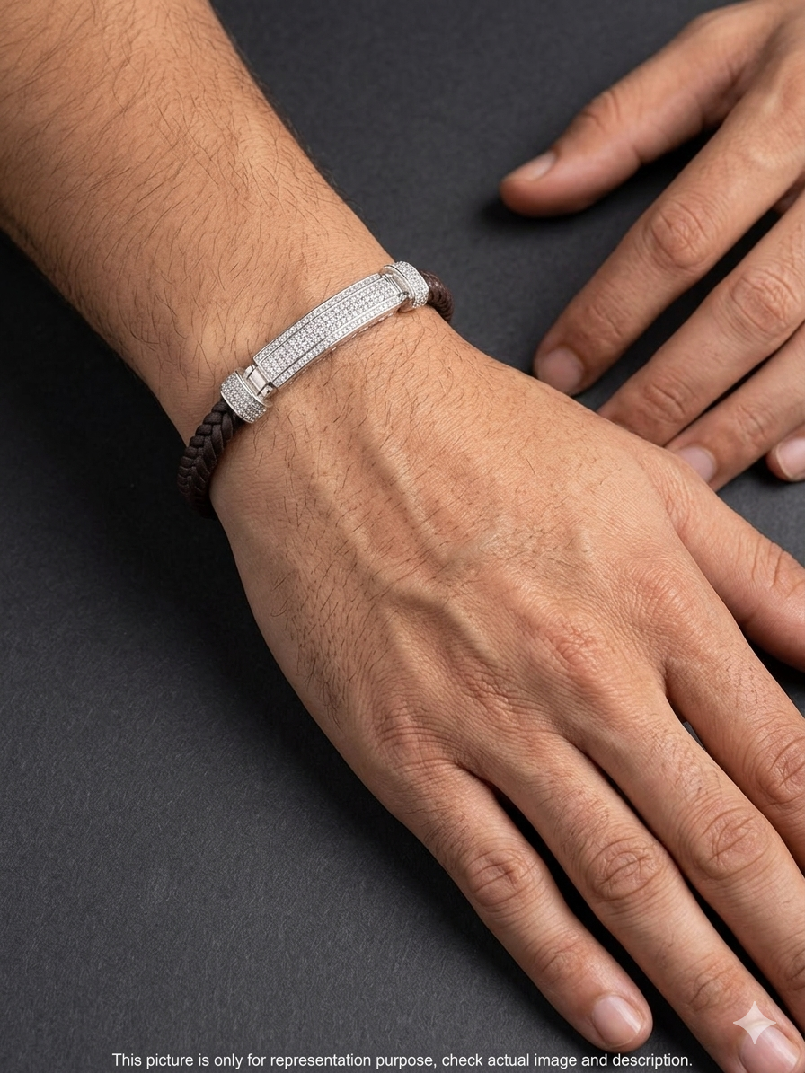 Mens Leather Kada 1