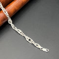 Silver Mens Bracelet Italian Finished DS03 925