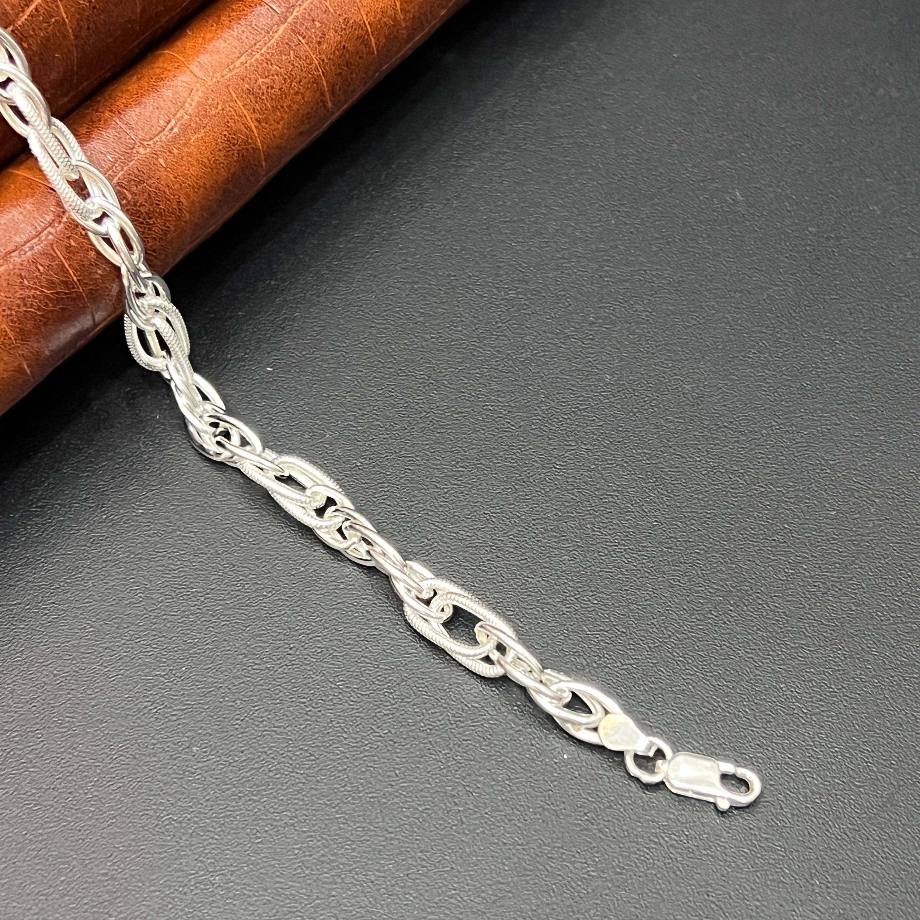 Silver Gents Bracelet Italian Finished DS03