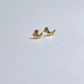 Gold Studs Moon Plain