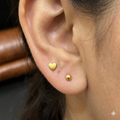 Gold Second stud Heartz