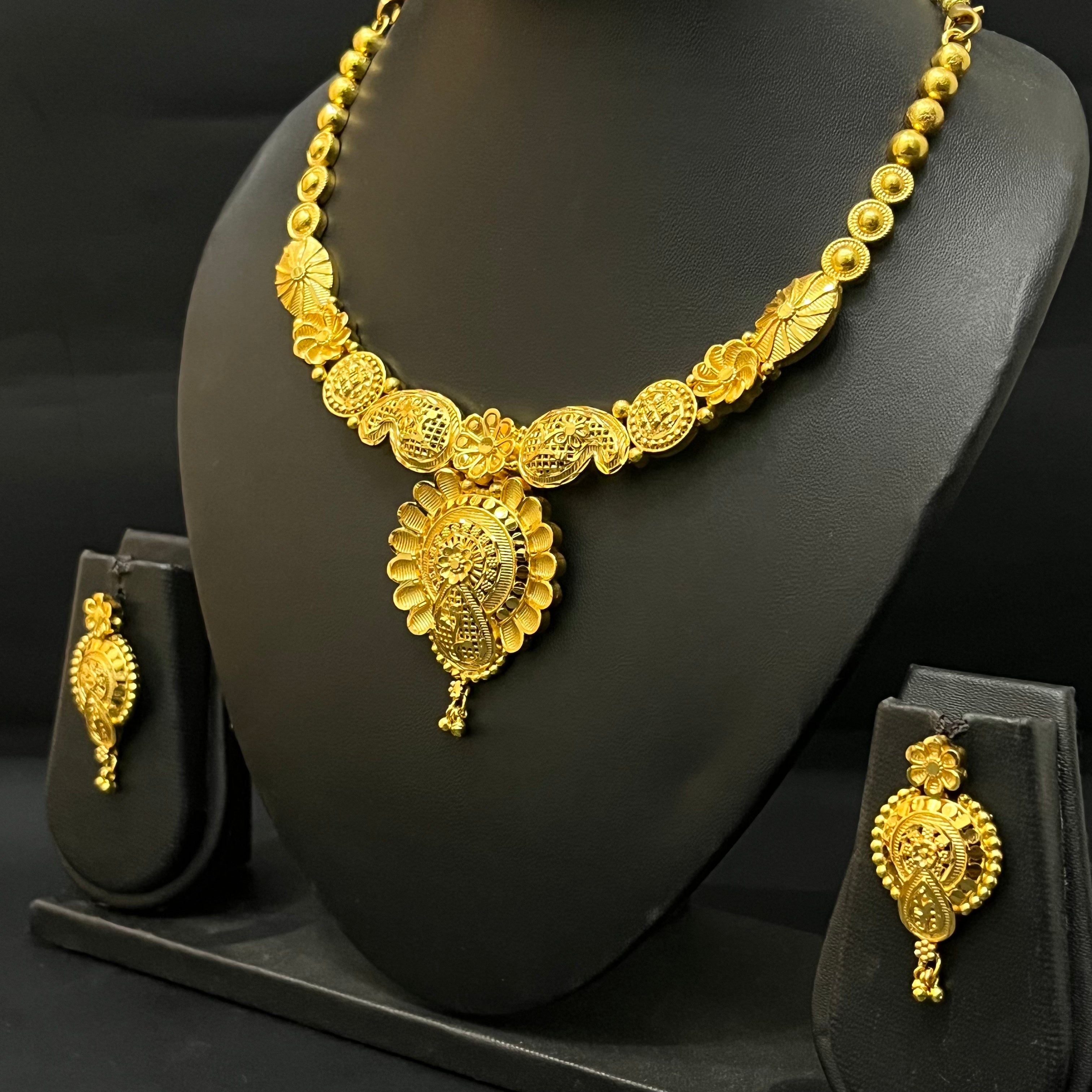 Silver Neckalce Gold Finished Bombay 925 B2