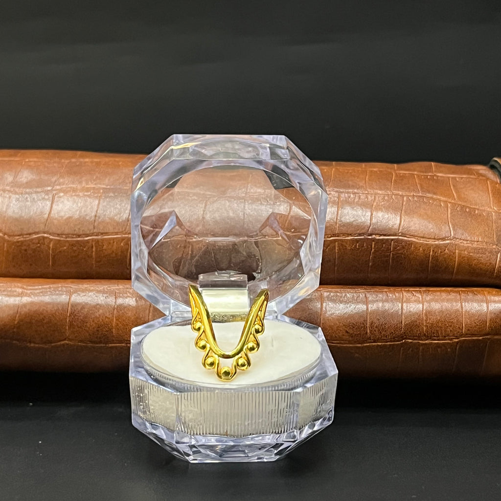Silver Vanki Ring Gold Finished V04