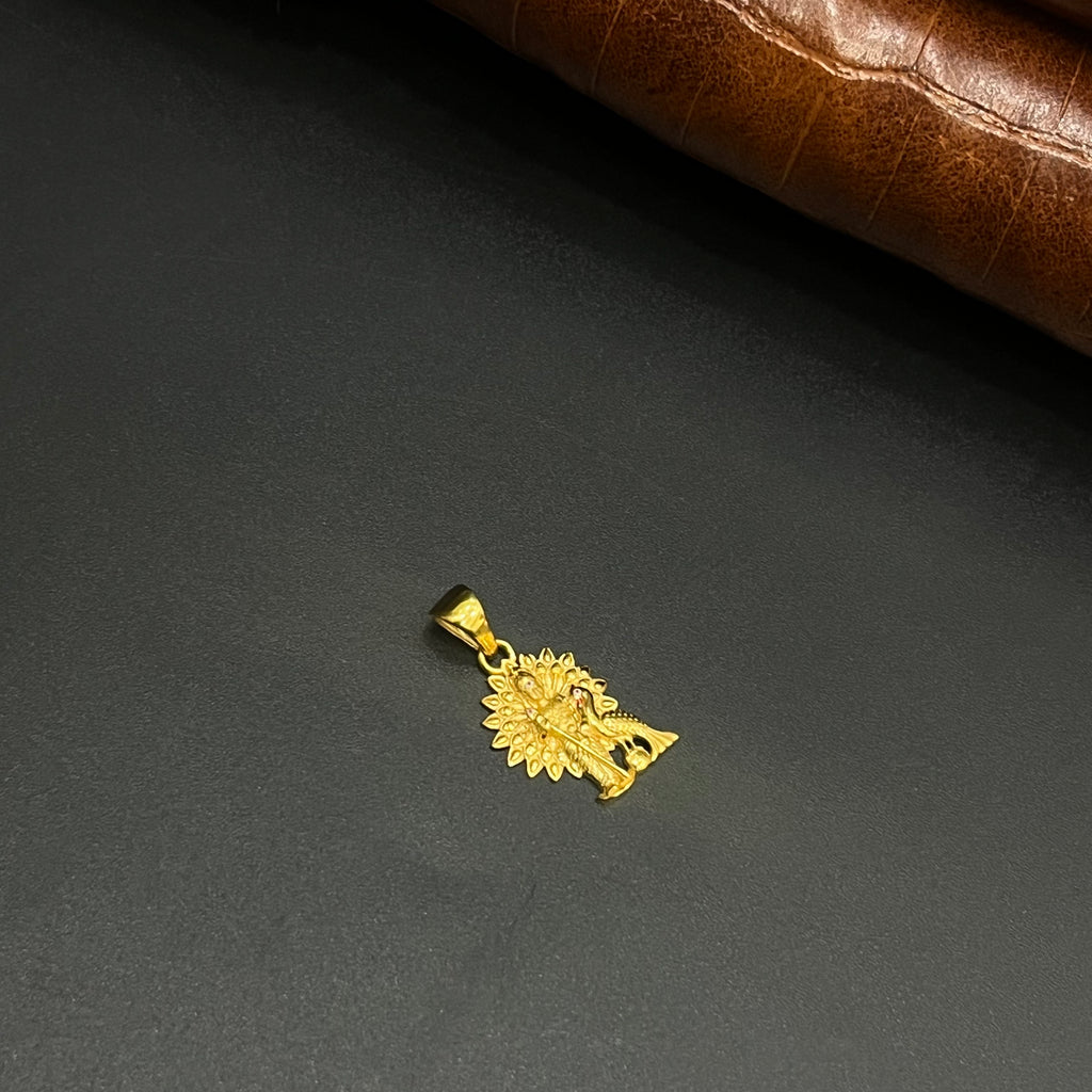 Gold Pendant Murugan Peacock NDS05 22K 916