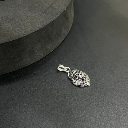 Silver Lion Pendant Antique Finished