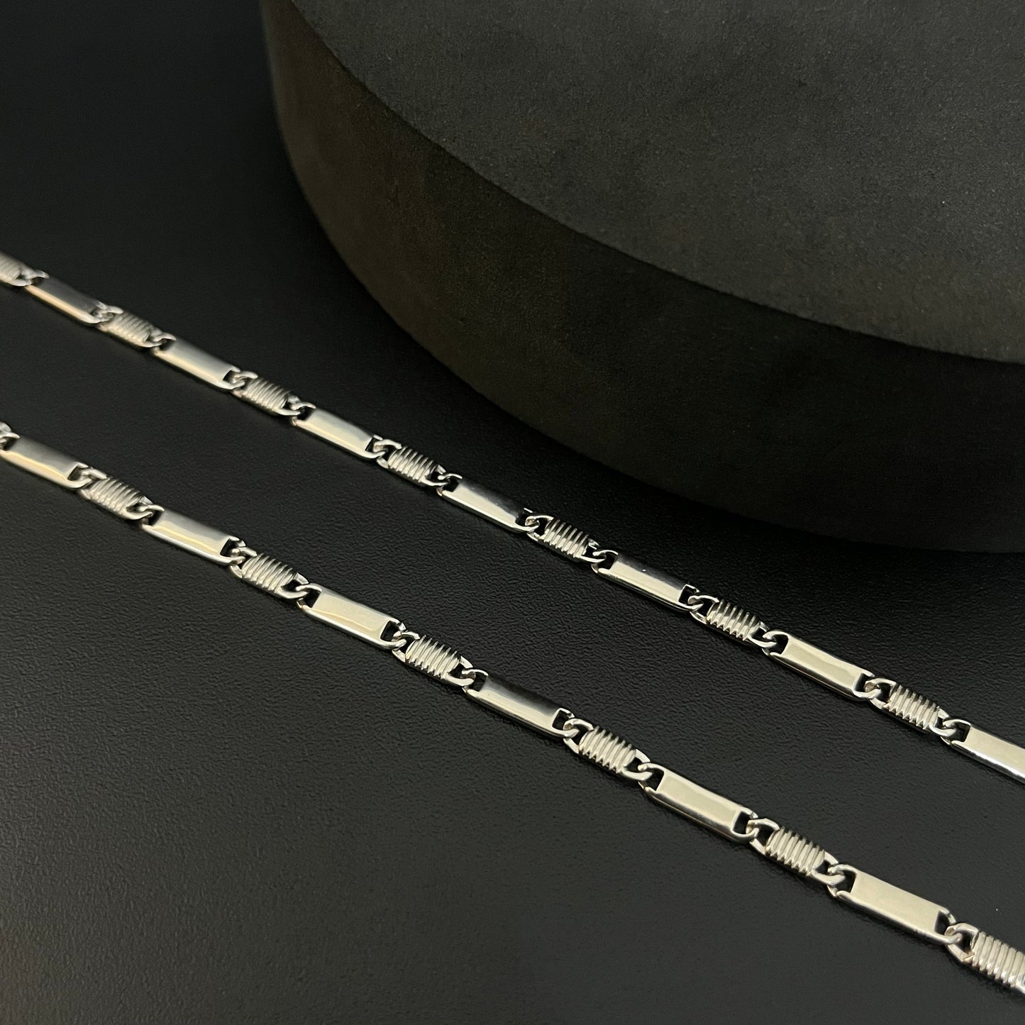 Silver Mens Chain Flat Italian