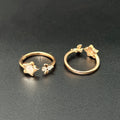 Silver Ladies Toe Rings Star RG