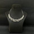 Silver Necklace CZ American Diamond— DNA-Inspired