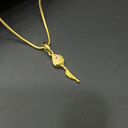 Silver Vel Pendant Gold Finished