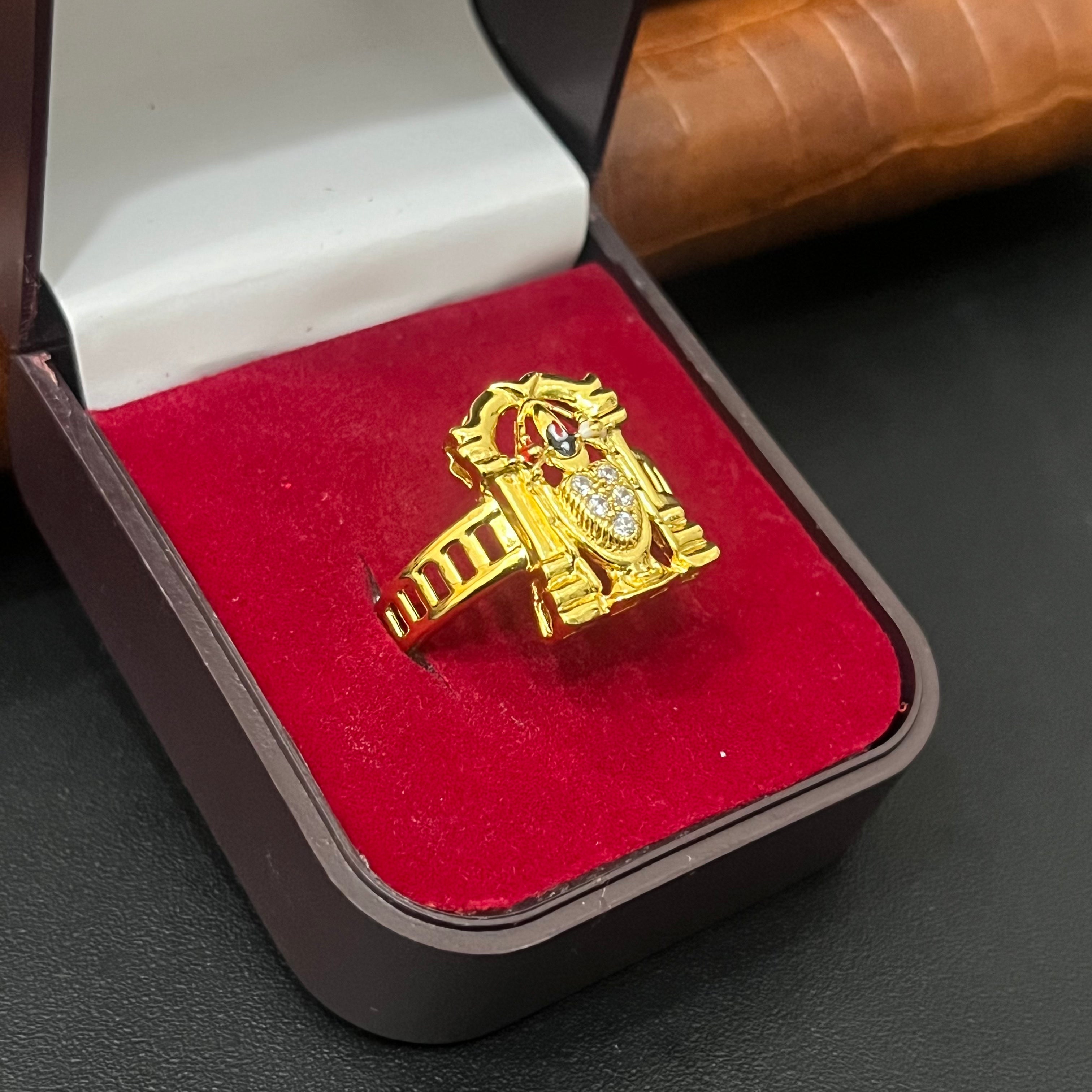 Silver Ring Tirupathi Balaji Gold Finished 925 3