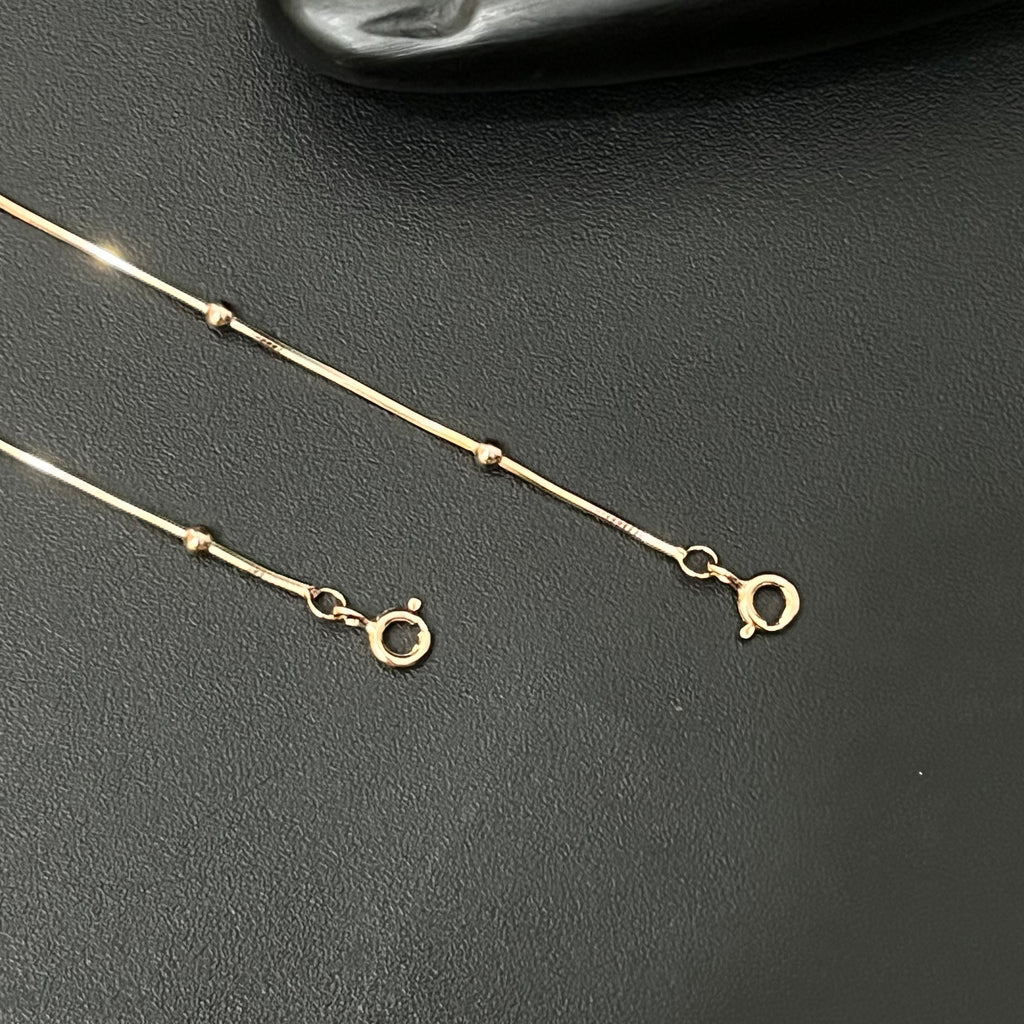Silver Ladies Anklet Slim 3 Ball 925