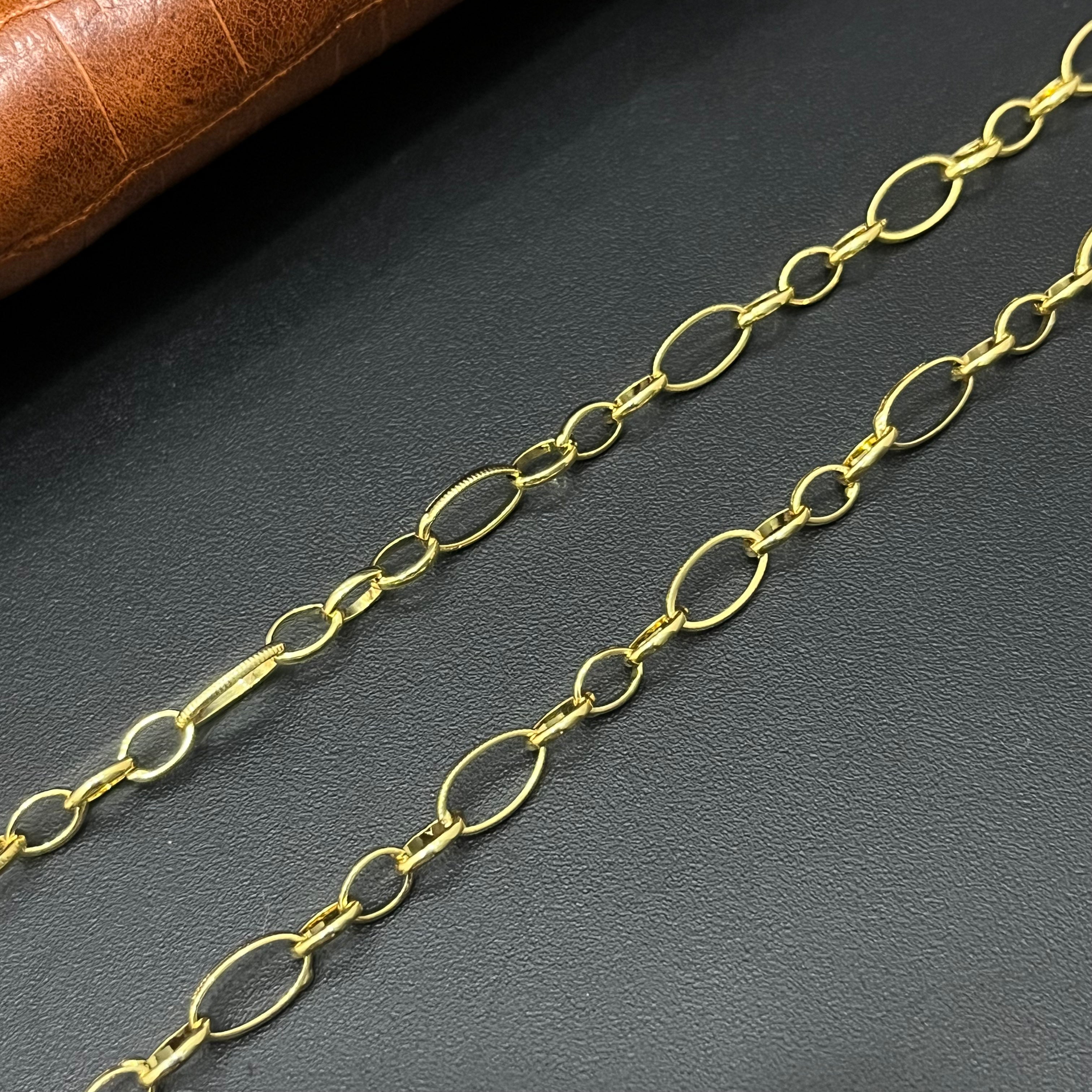 Silver Mens Indo Italian Chain Gold Finished Links02