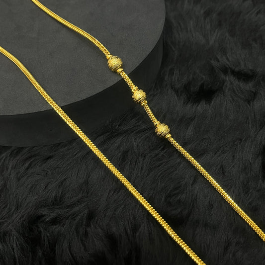 Silver Balls Thali Sarad Gold Finished Shine