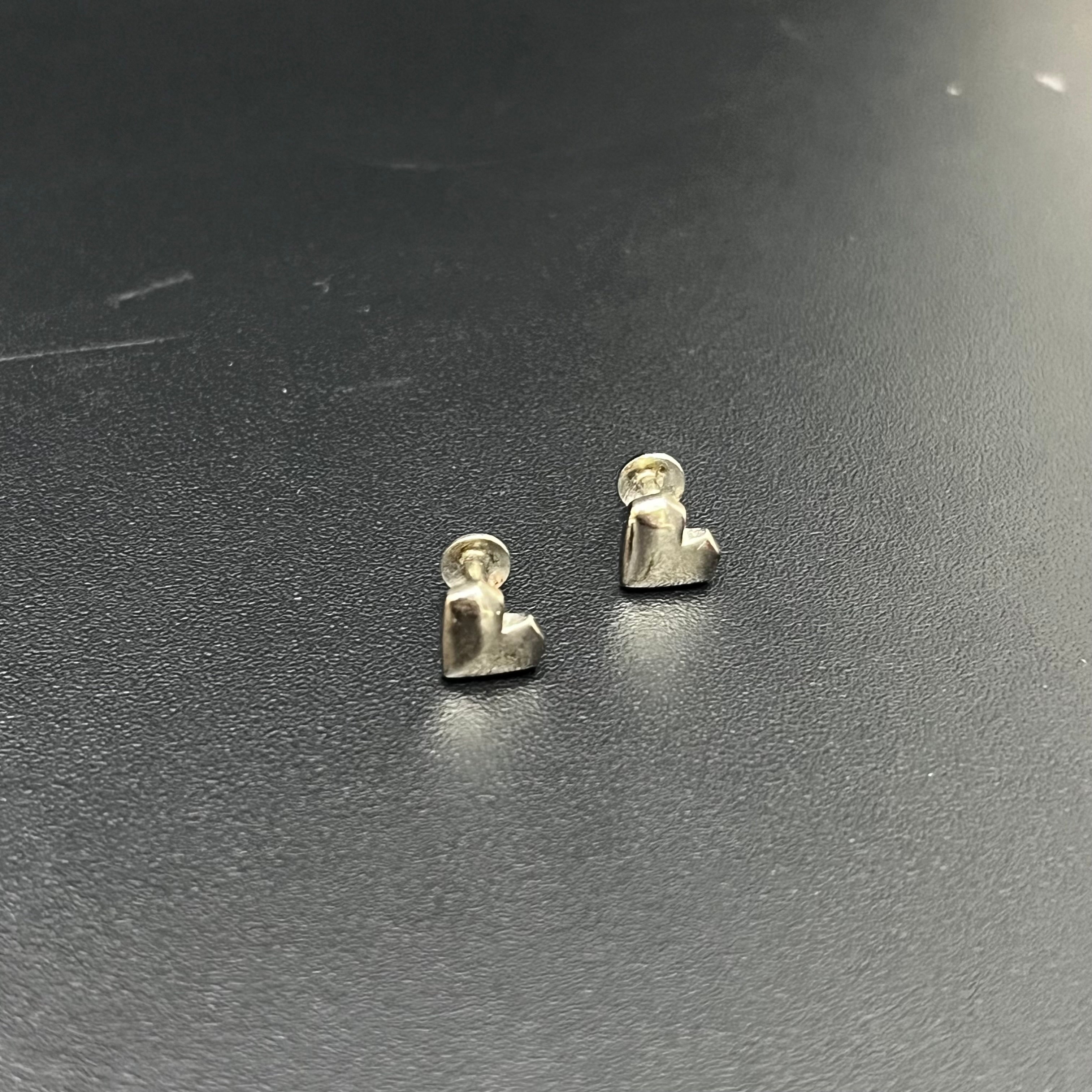 Silver Studs Heart Stud Design