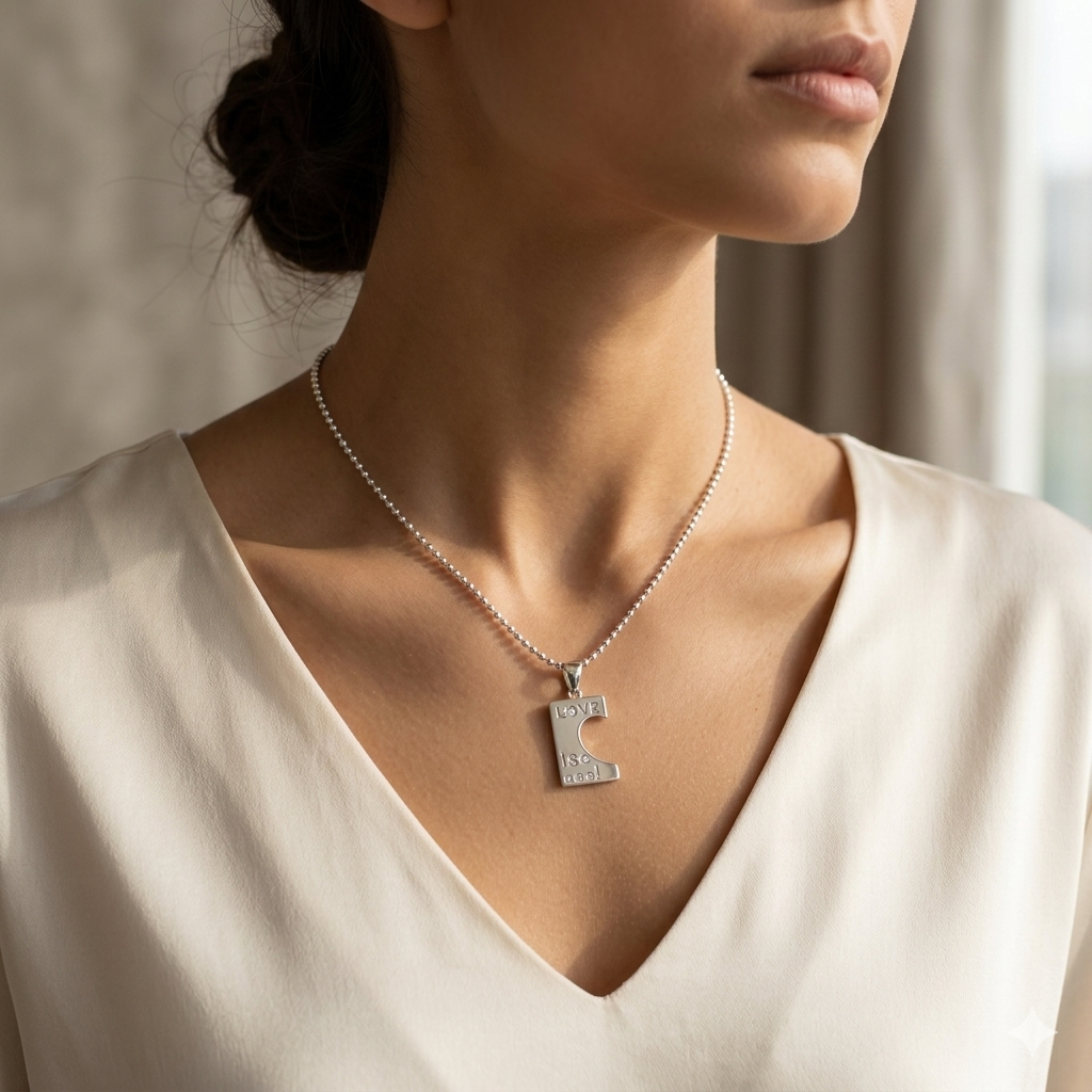 Silver Ladies Chain Love Locket