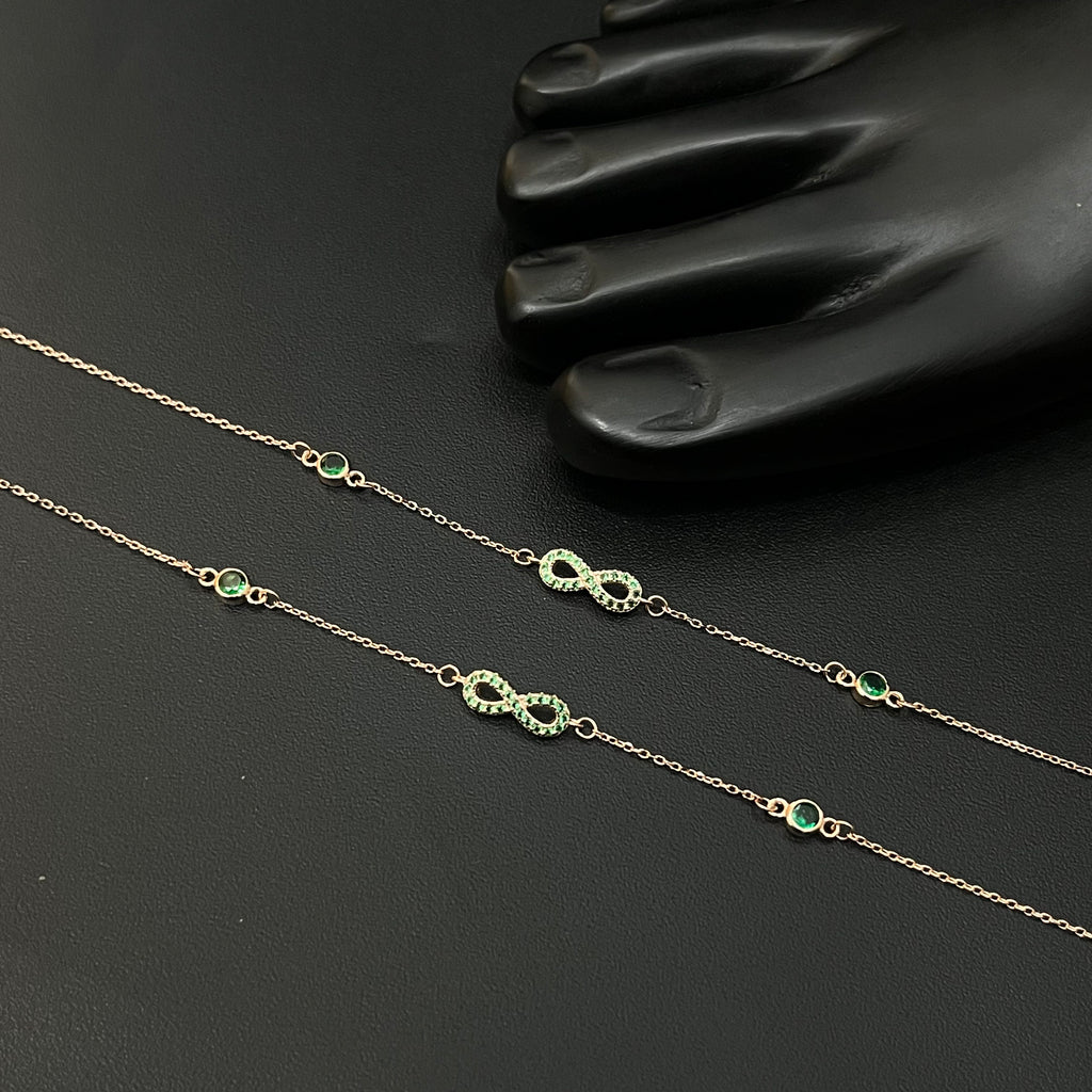 Ladies Silver Anklet Infinity