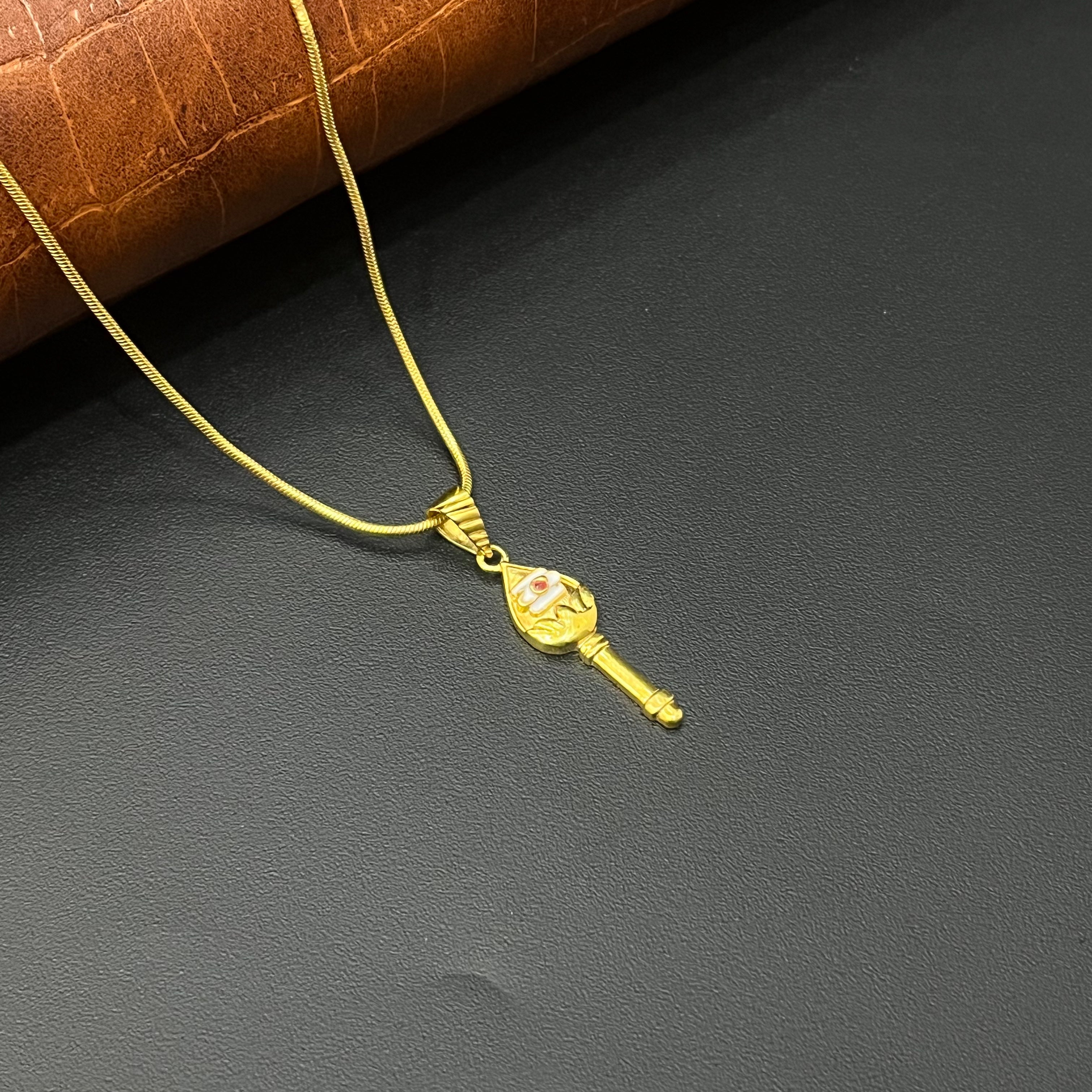 Silver Vel Pendant Gold Finished