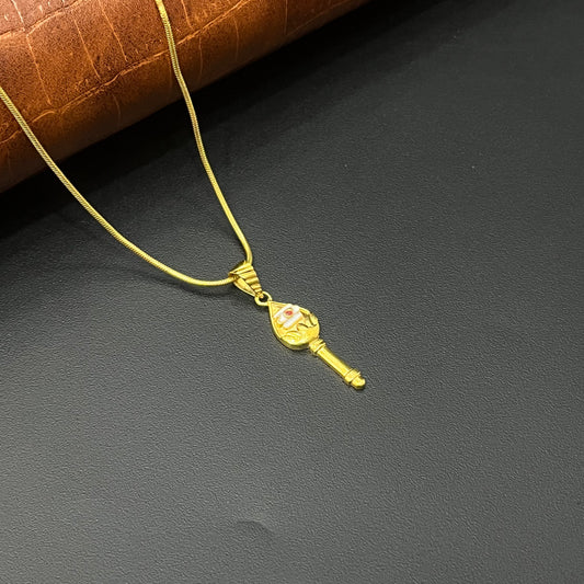 Silver Vel Pendant Gold Finished