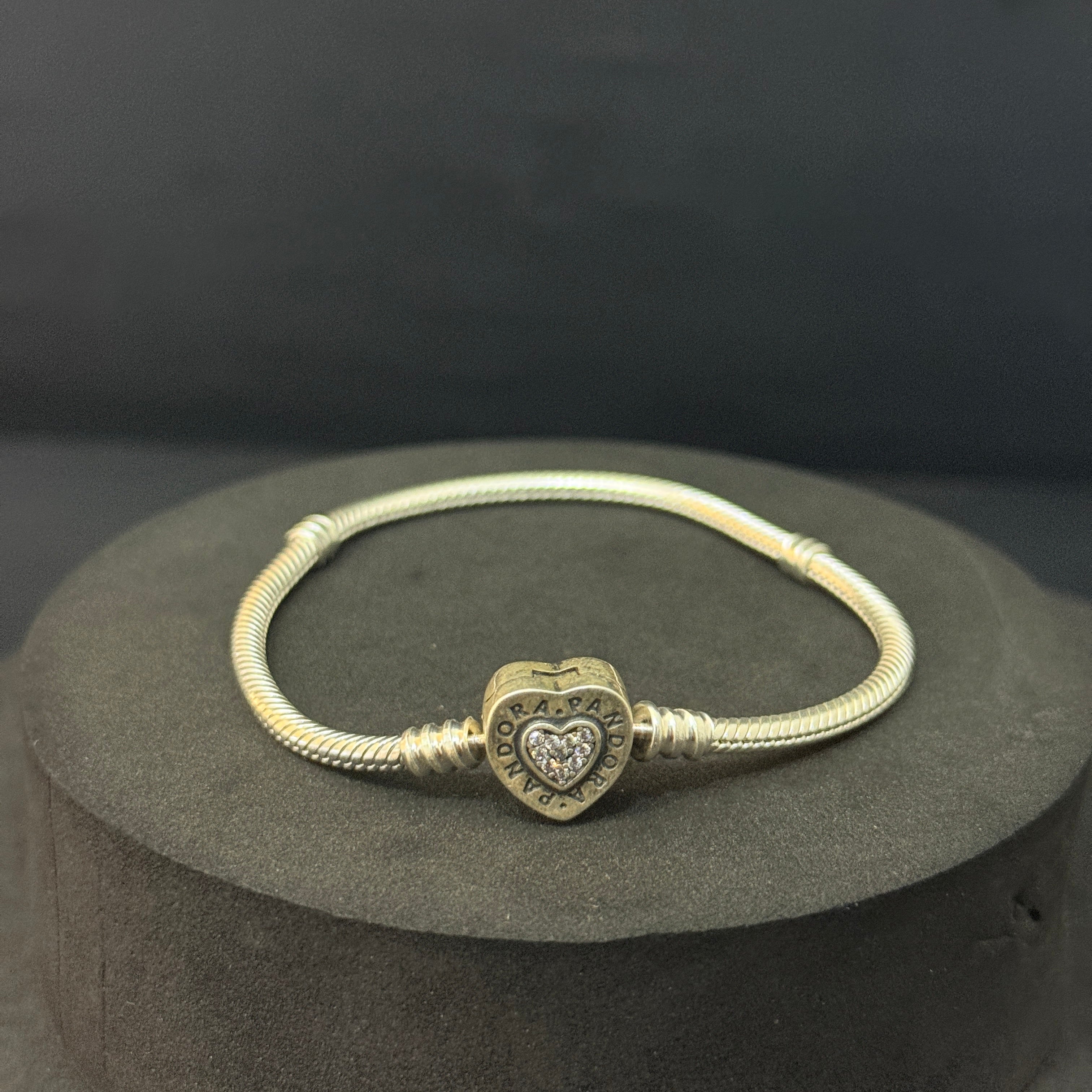 Silver Ladies Pandora Bracelet Click Lock