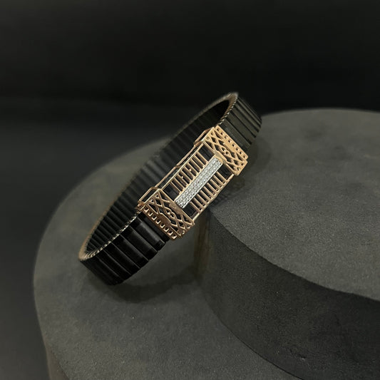 Silver Mens Flexible Band Sleek Cuit