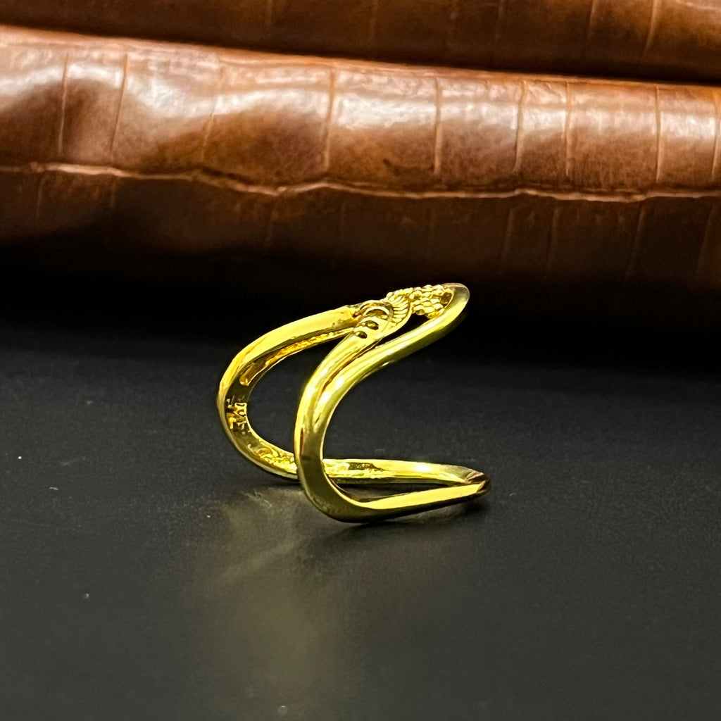 Silver Vanki Ring Gold Finished V06