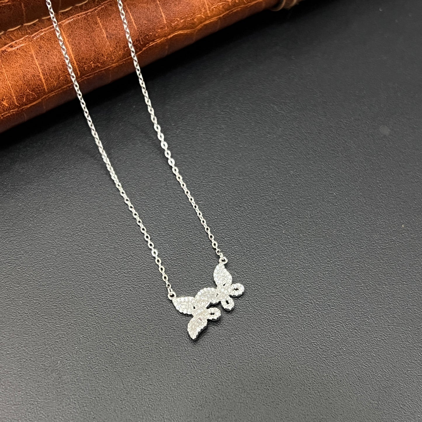 Silver Ladies Butterfly Chain 2B