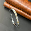 Silver kada Unisex Oval Dual tone K4