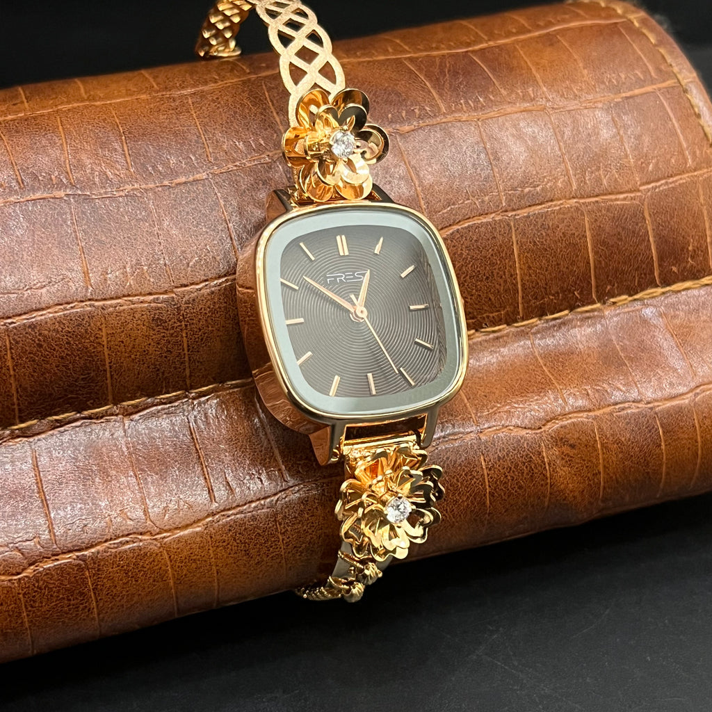 Silver Ladies Watch Royal Floral Charm Rose Gold 925