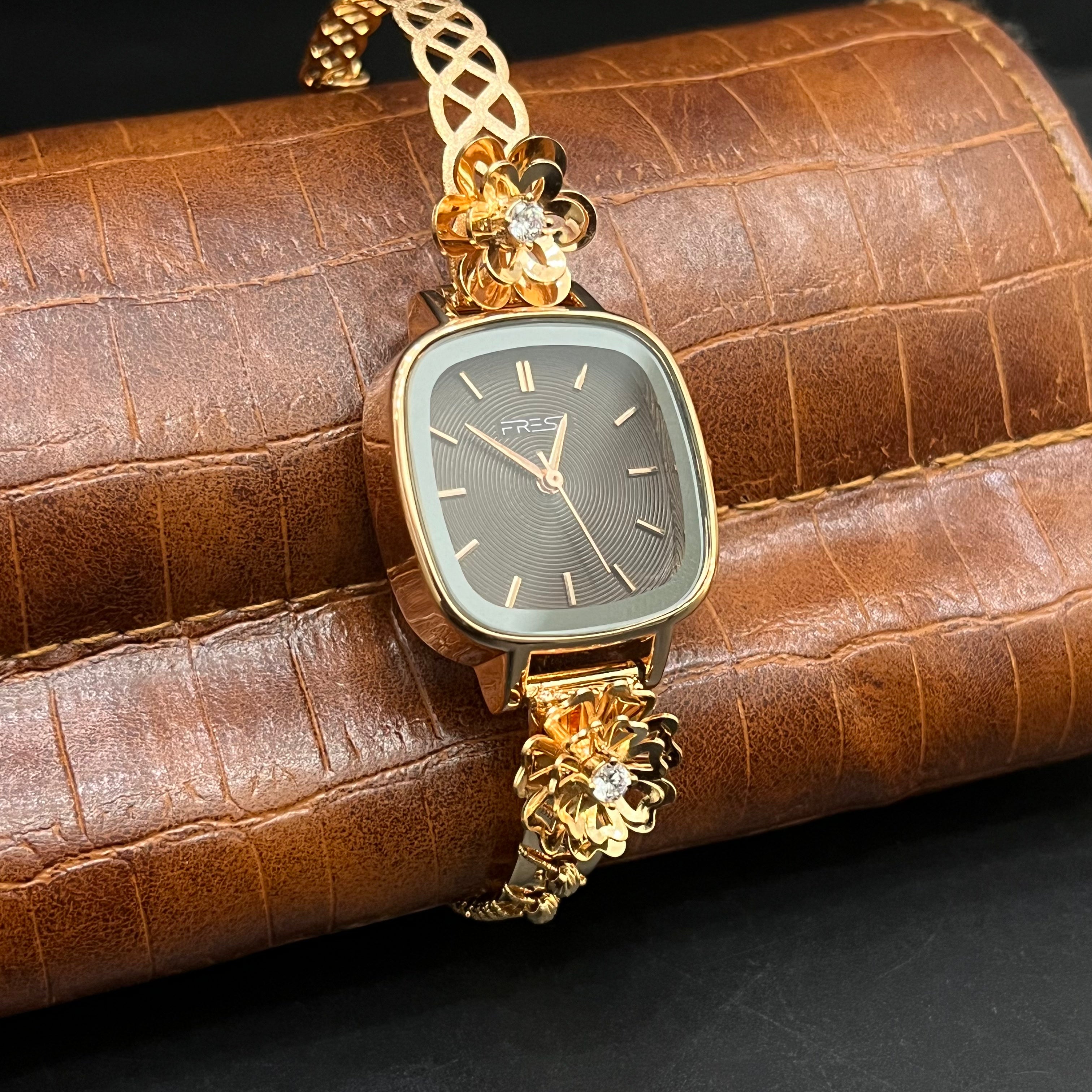 Silver Ladies Watch Royal Floral Charm Rose Gold 925