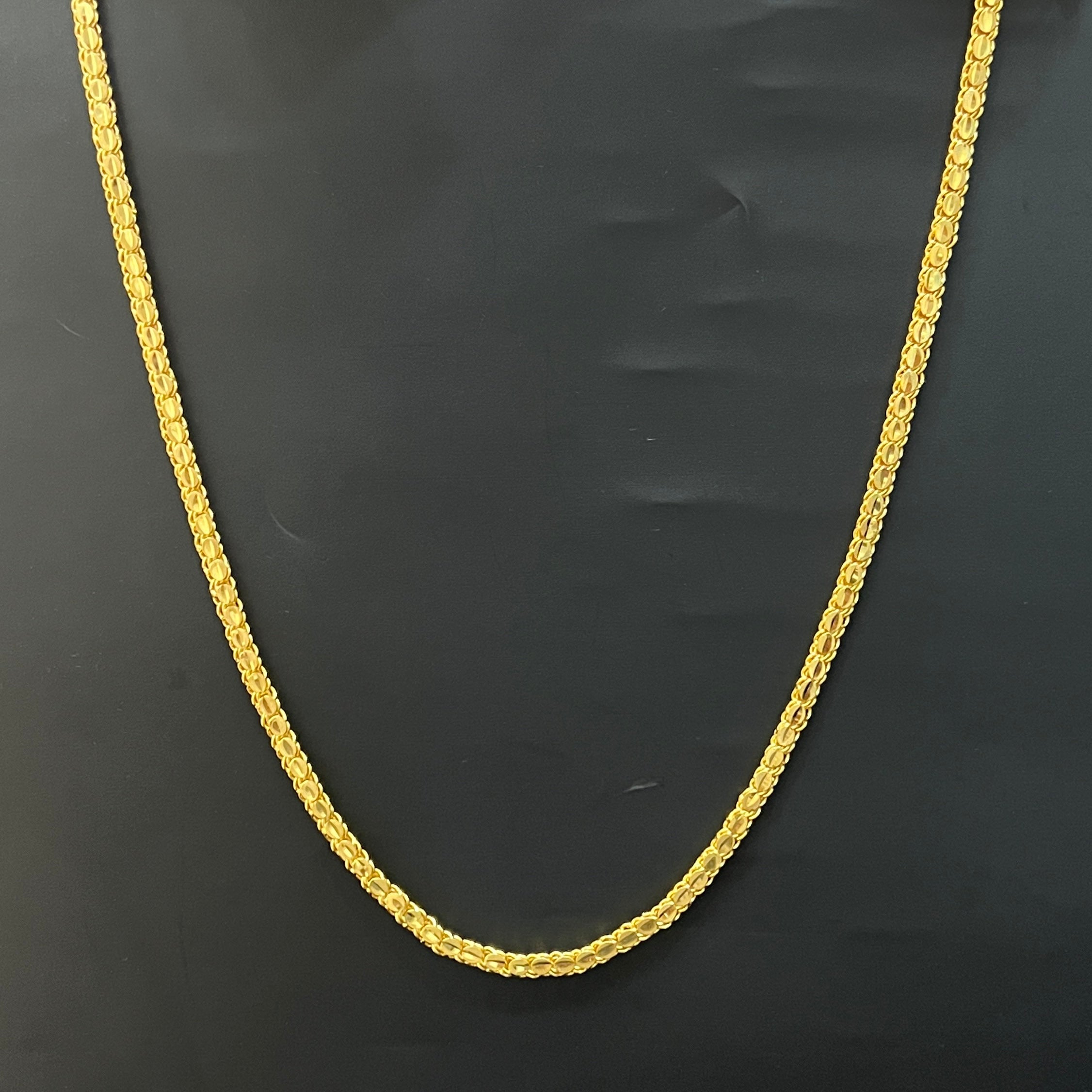 Silver Mens Dual Gold Finished Chain