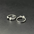 Ladies Silver Toe Rings_Trikona Loop SS