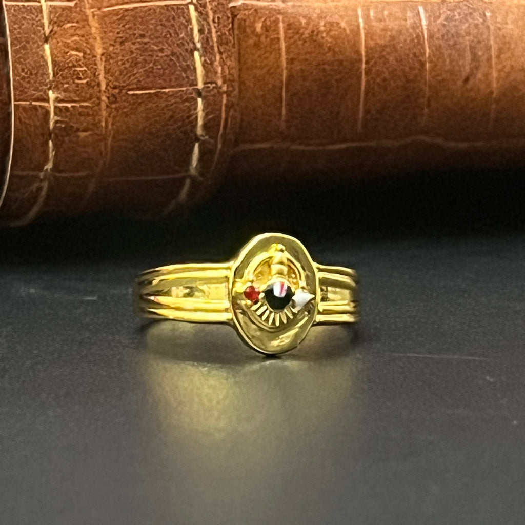 Silver Ring Tirupathi Balaji Gold Finished 925 5