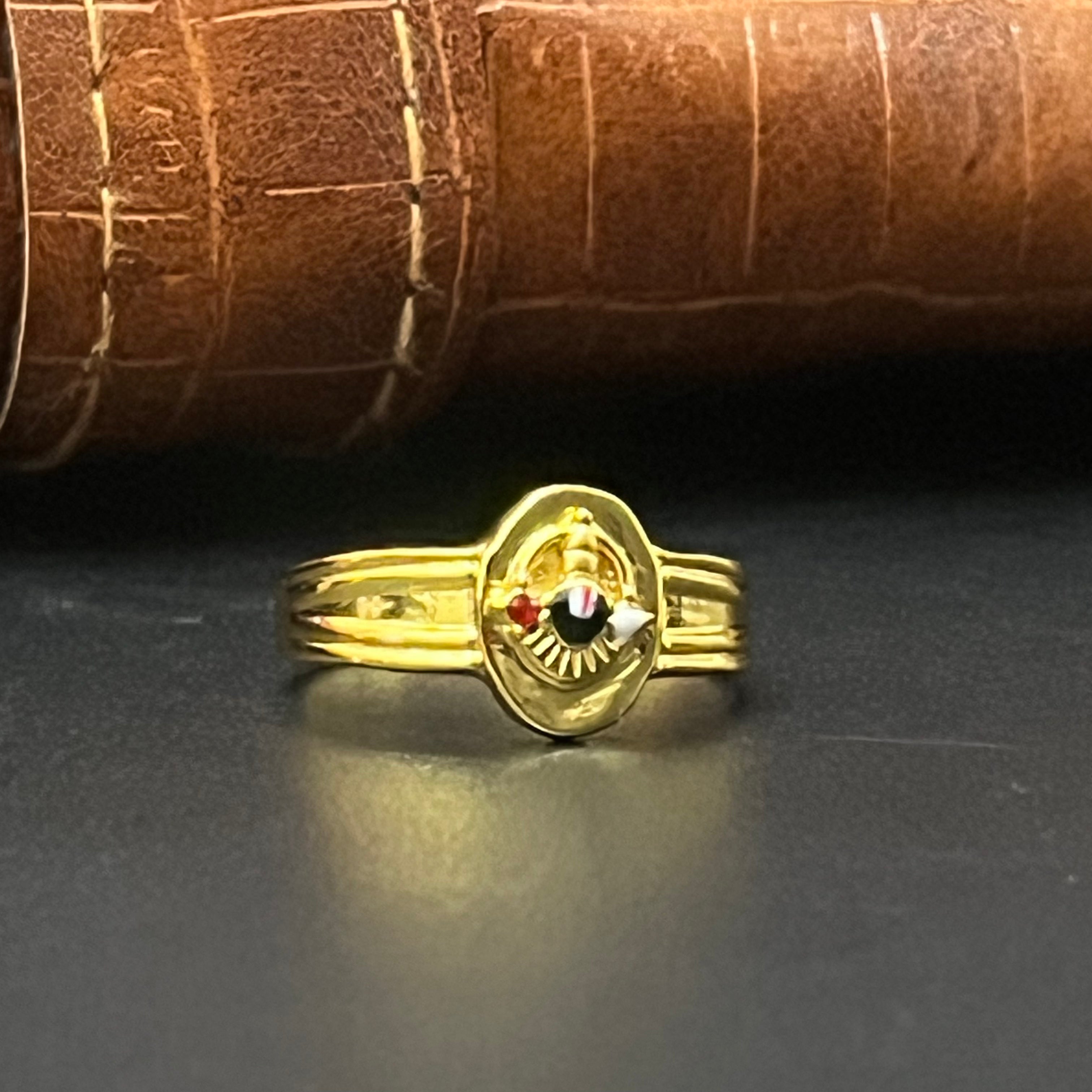 Silver Ring Tirupathi Balaji Gold Finished 925 5