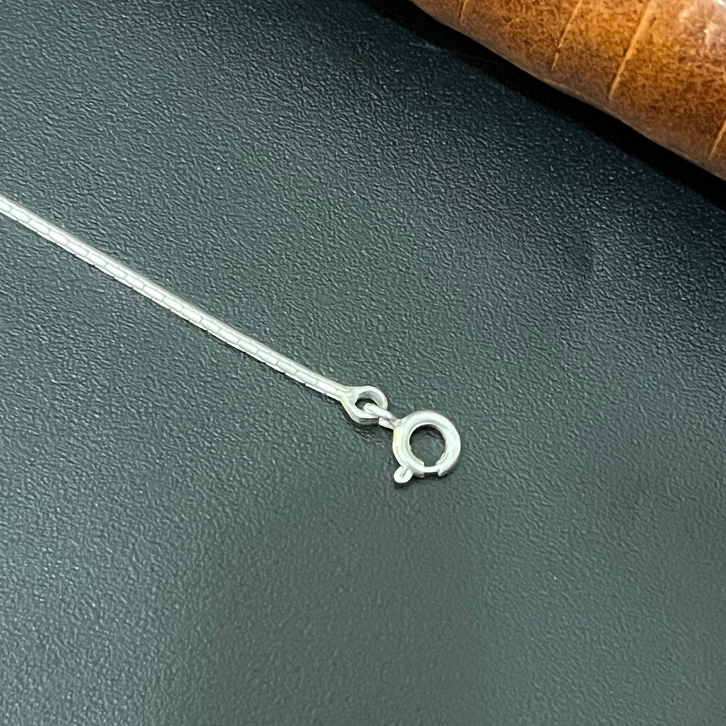Silver Ladies Anklet Black Center Beads Centre 925