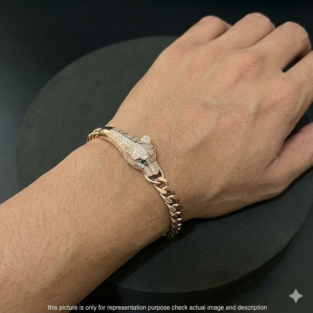 Silver jagaur Bracelet Rosegold