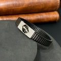 Silver Mens Flexible Bracelet jaguar 925