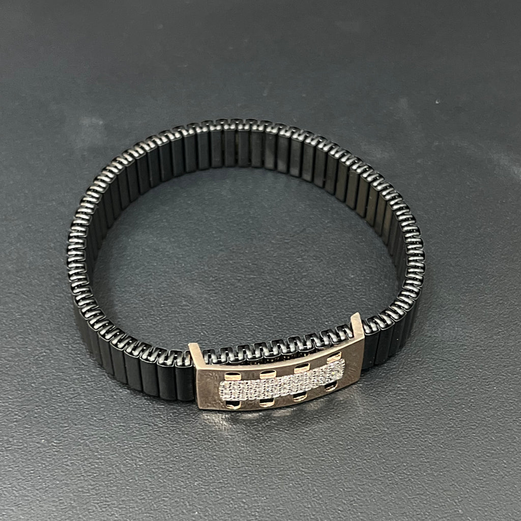 Silver Mens Flexible Bracelet FB11 925