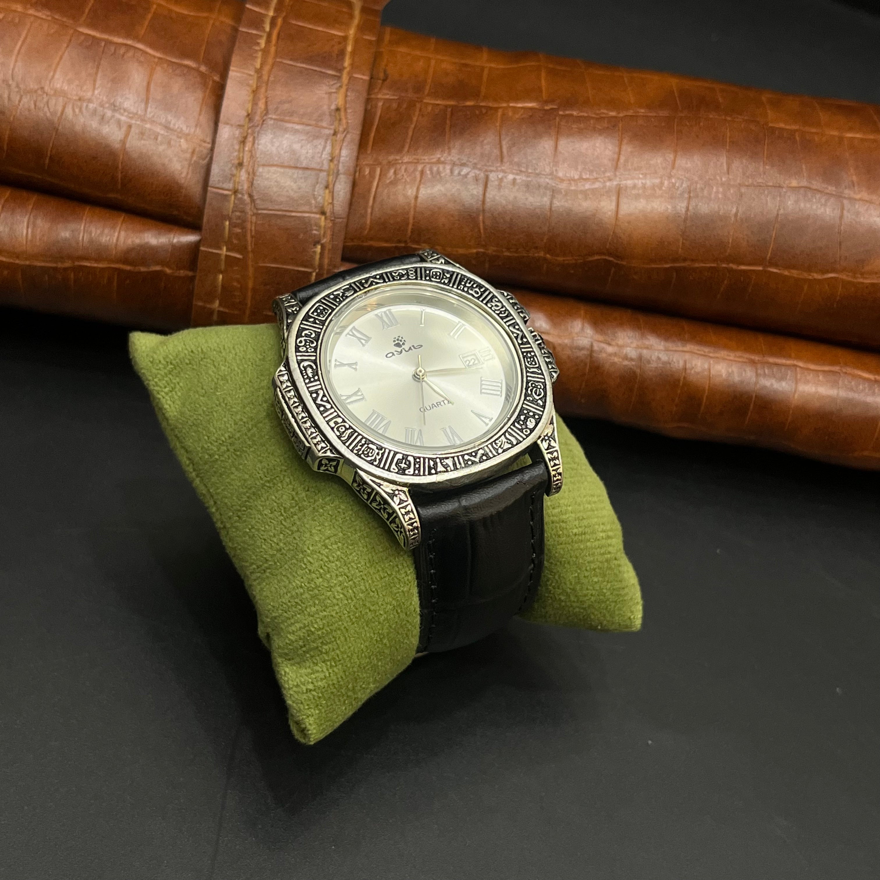 Silver Mens Watch Royal Roman Elegance 925