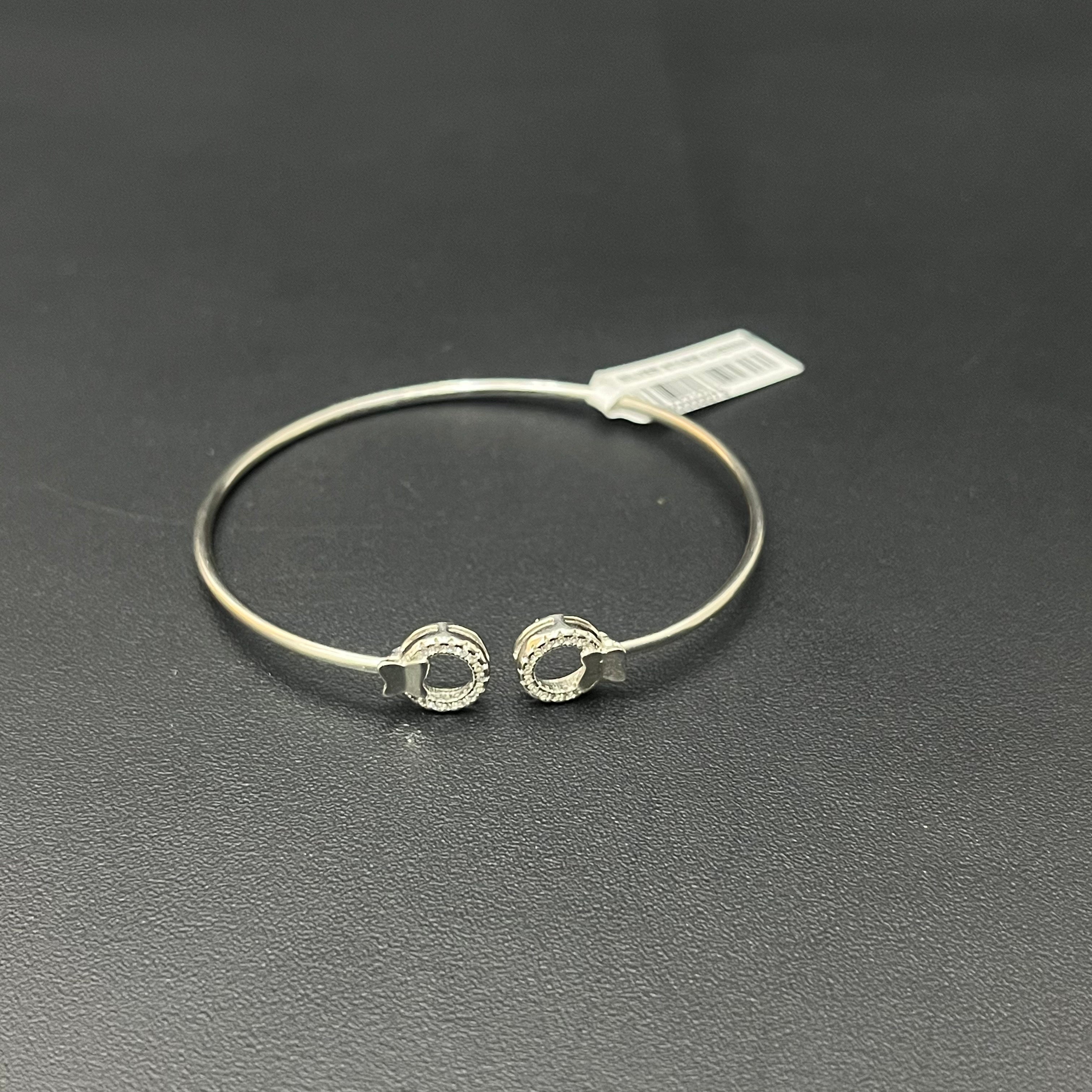 Silver ladies Kada Flexi Circle