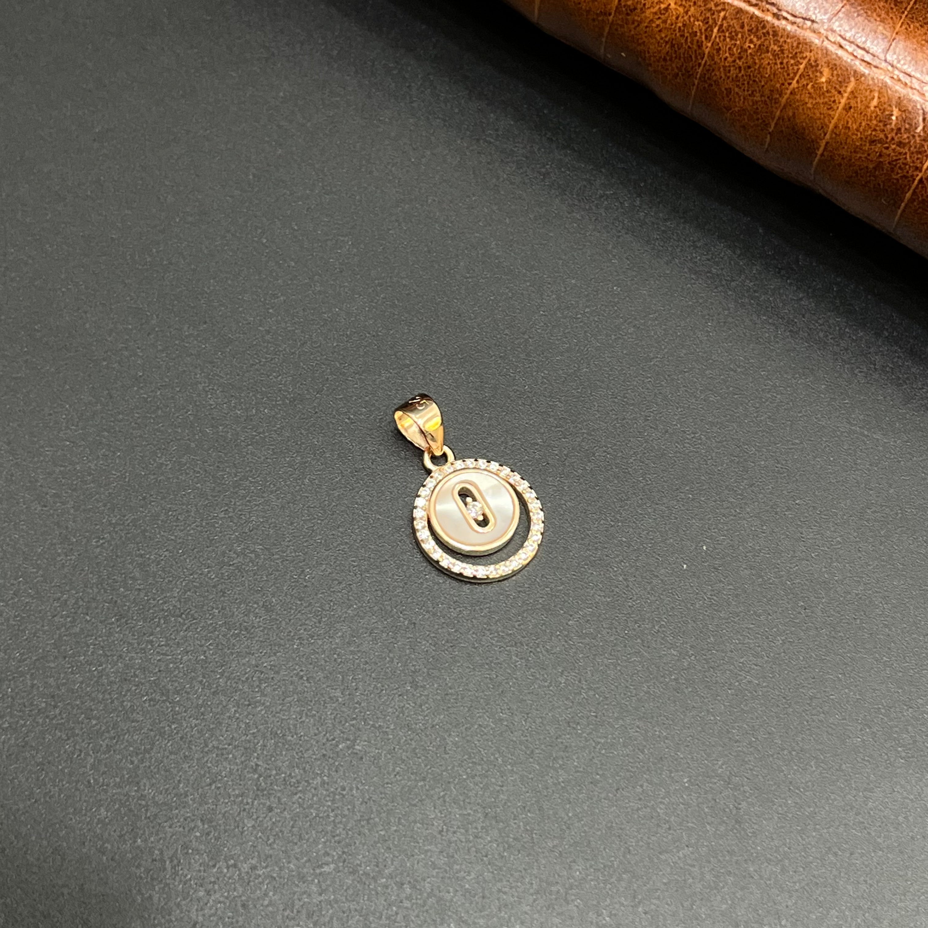 Silver Ladies Pendant Elegant Oval Link Rose Gold 925