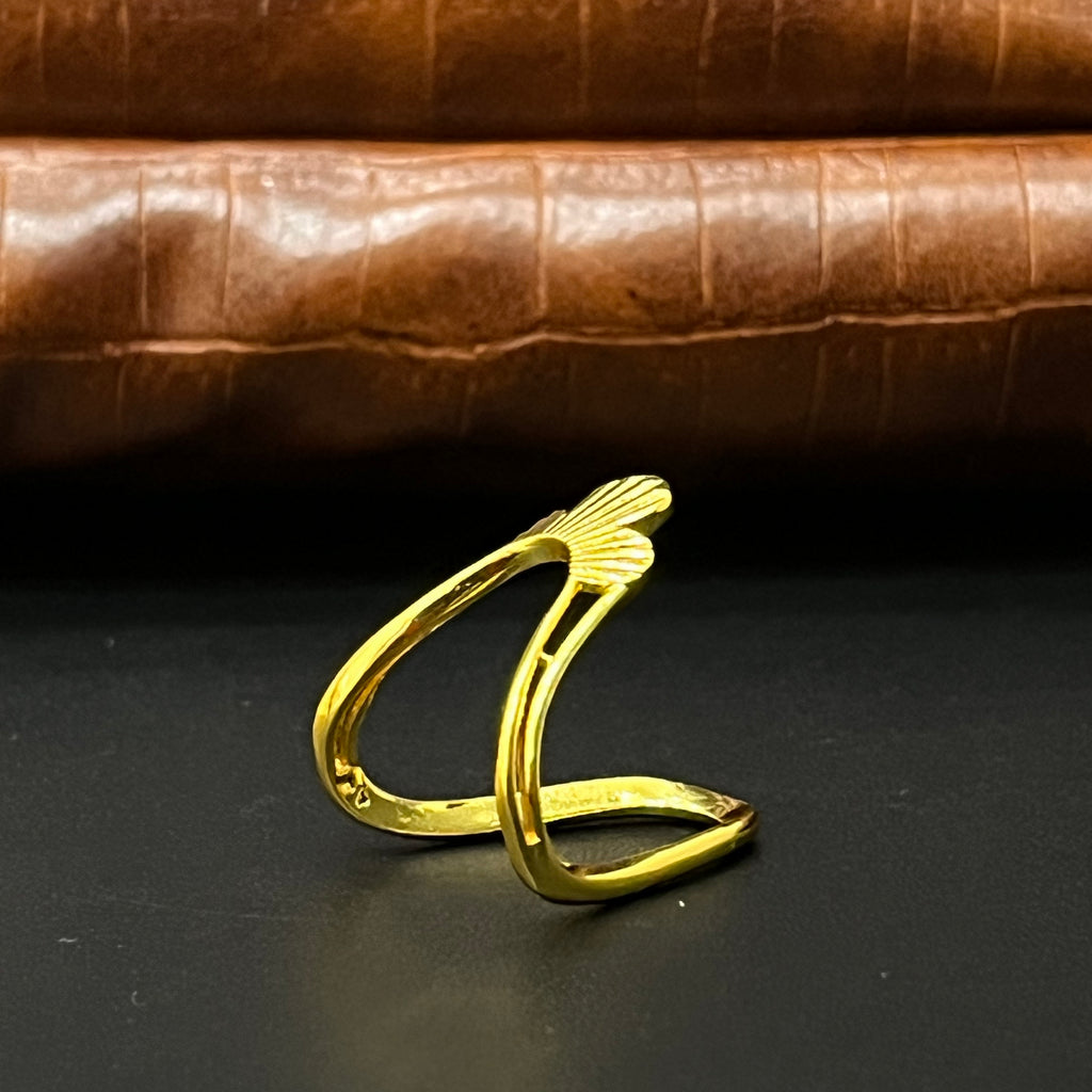 Silver Vanki Ring Gold Finished V05