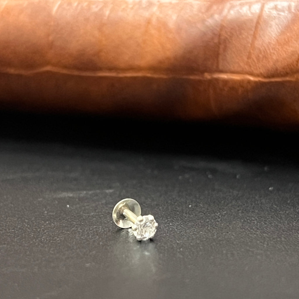 Silver Mens Earrings 3.5mm