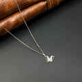Silver Ladies Chain Butterfly 2lines