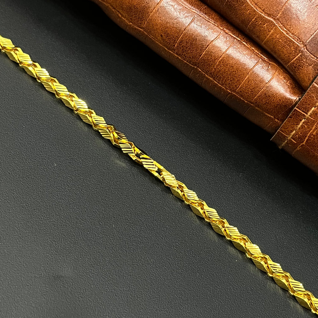 Silver Mens Bracelet  Gold Finish Kathli