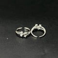 Ladies Toe Rings Camellia Circle