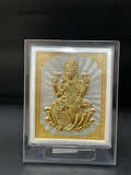 Silver Lakshmi Frame Gold Finished 999 M