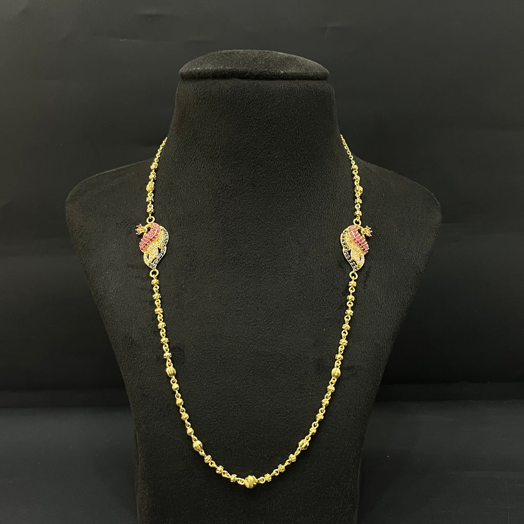 Silver Gold Finished Peacock Chain Bluez