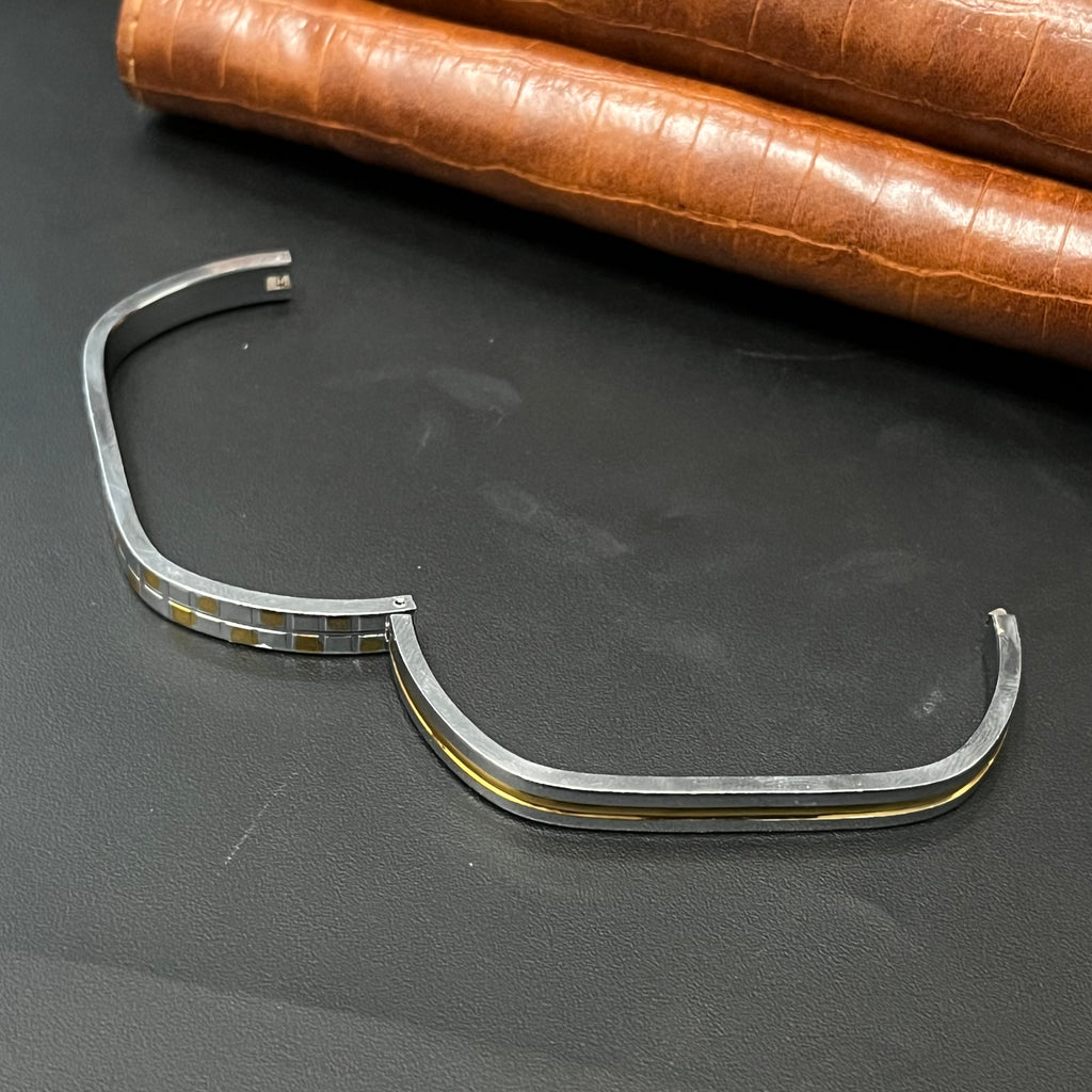 Silver kada Unisex Oval Dual tone K3