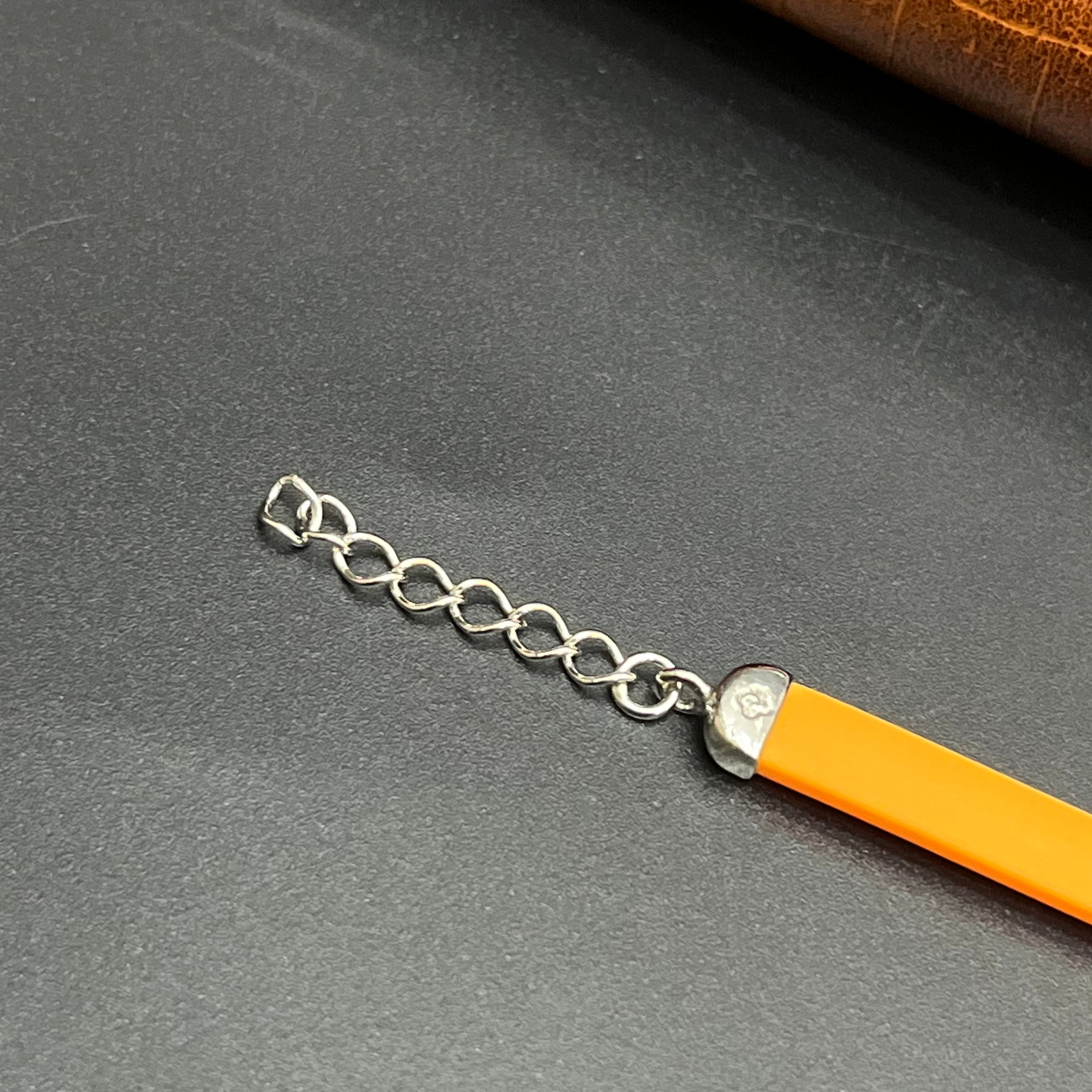 Silver Kids Bracelet Cute Characters Charms Orange Band 925